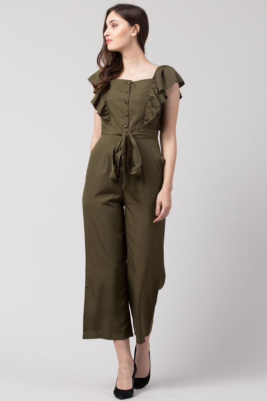 Verve Studio Polyester Solid Jumpsuit