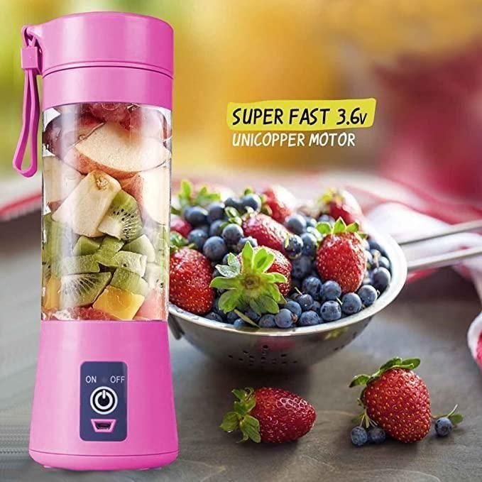 Portable Electric USB Juice Maker Bottle | Blender Grinder Mixer | Rechargeable Bottle with 6 Blades With Magnate